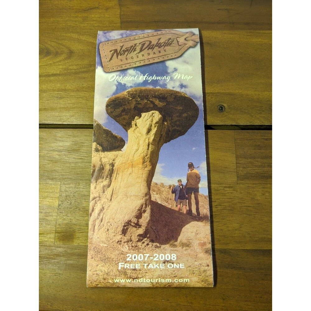 North Dakota Legendary Official Highway Map 2007-2008 Brochure